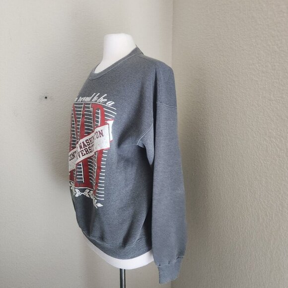 VTG 90s Jansport Central Washington University Dad Shirt XL Pullover Sweatshirt - Picture 2 of 13